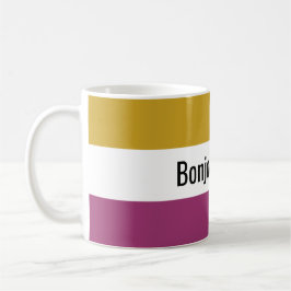 Taza De Café Bonjour French Hello Todos
