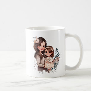 Taza De Café Bono de mamá y hija Adorable (3)