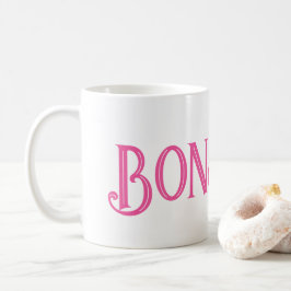 Taza De Café Bono rosa de café blanco Mug
