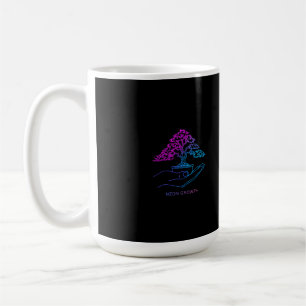 Taza De Café Bonsái de Crecimiento de Neón   Café Estético Pers