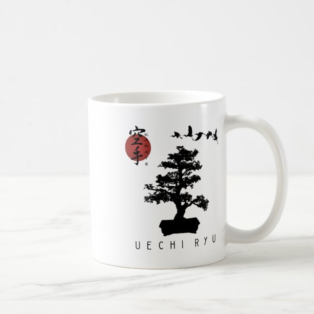Taza De Café Bonsai Tree Karate Design - Instructores Uechi Ryu (Derecha)