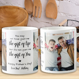 Taza De Café BONUS DAD Personalizado 2 Foto paso Día del Padre