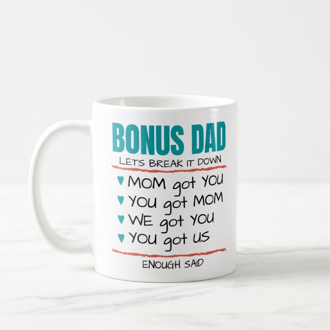 Taza De Café Bonus Dad, Stepfather (Izquierda)
