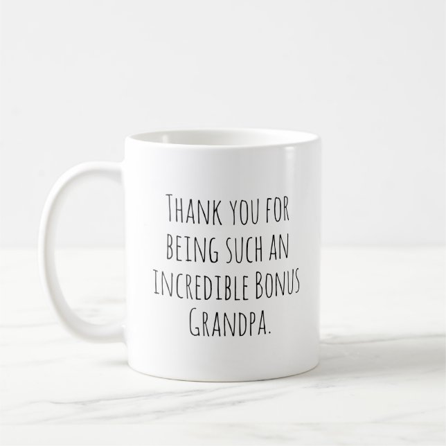 Taza De Café Bonus Grandpa Gratitude Heartwarming Gift  (Izquierda)