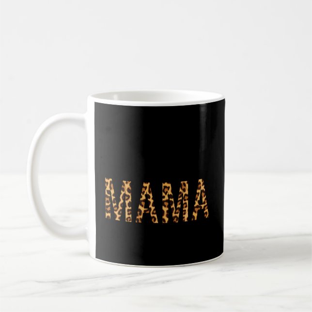 Taza De Café Bonus Mama Bonus Mom Stepmom Leopard Print Mother' (Izquierda)