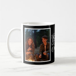 Taza De Café Bonus Mom Elegant Cursive 2 Photo Black