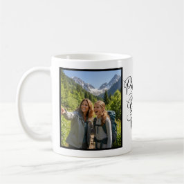 Taza De Café Bonus Mom Promoted Elegant Cursive Two Photo
