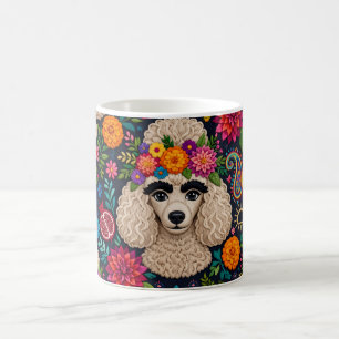 Taza De Café Boo22 Artista Caniche Boho Floral – Caniche Colori