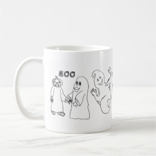 Taza De Café BOO 3 lindo truco fantasma o tratantes