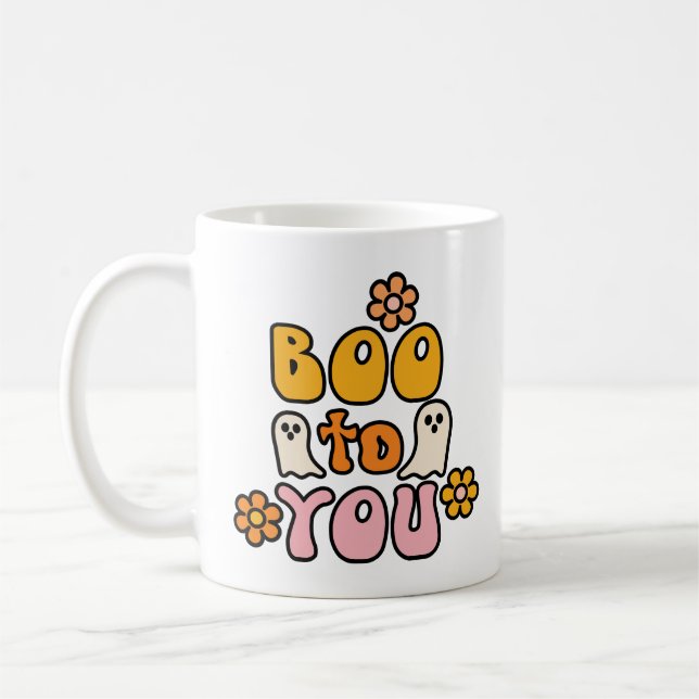 Taza De Café Boo a ti dulce Halloween (Izquierda)