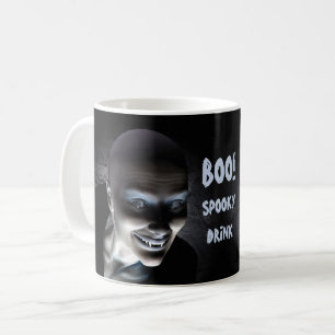 Taza De Café ¡Boo! Bebida espantosa. Halloween de vampiros dive