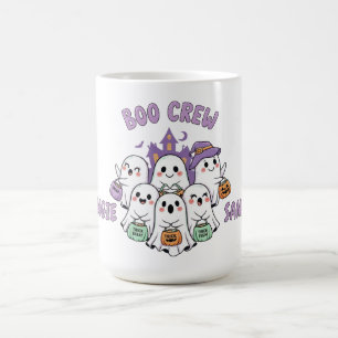 Taza De Café Boo Crew Dos Nombres Halloween