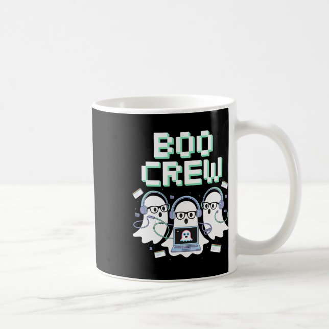 Taza De Café Boo Crew Halloween It Tech Help Desk Stem (Derecha)