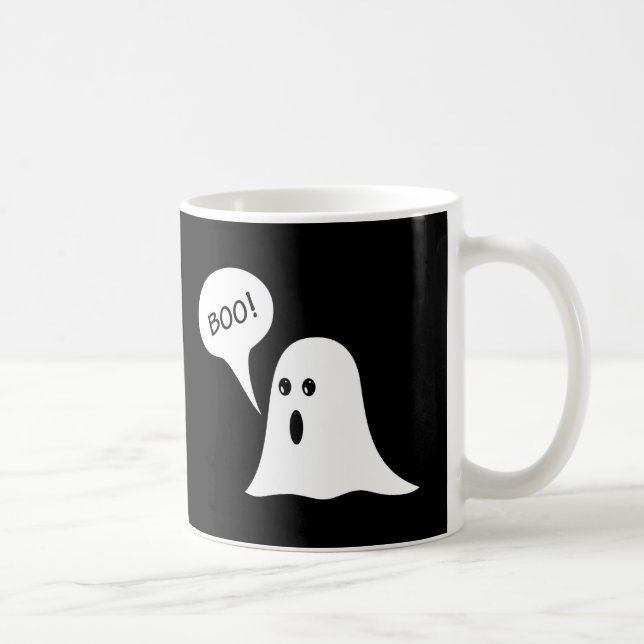 Taza De Café Boo Cute Halloween Fantasma (Derecha)
