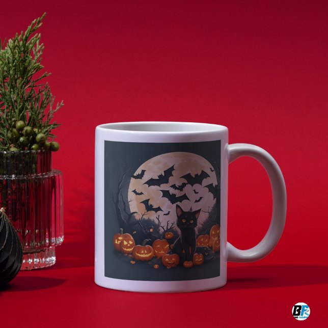 Taza De Café ¡Boo! Diseño de regalo temático de Halloween oscur (Subido por el creador)