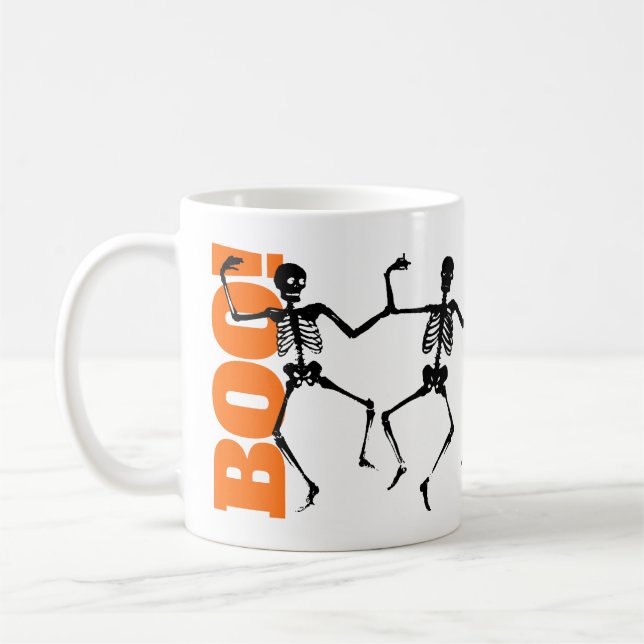 Taza De Café ¡BOO! Esqueletos de baile de Halloween (Izquierda)