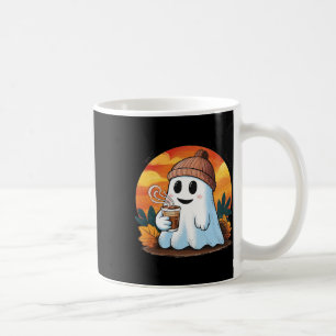 Taza De Café Boo Fantasma Bebiendo café Halloween Vestimenta Mu