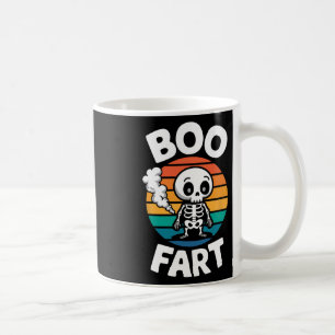 Taza De Café Boo Fart Gracioso Farting Skeleton Para Halloween