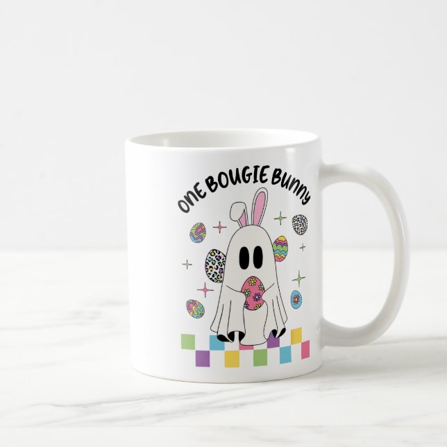 Taza De Café Boo Ghost divertido de Boojee Bunny (Derecha)