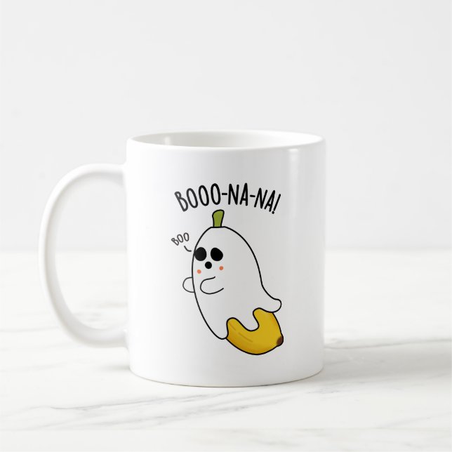 Taza De Café Boo-nana Funny Ghost Banana Pun (Izquierda)