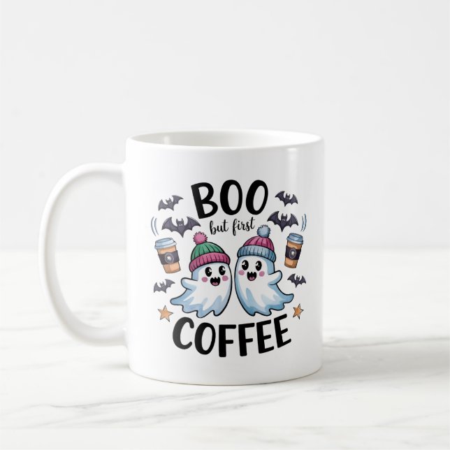 Taza De Café Boo pero primer café (Izquierda)