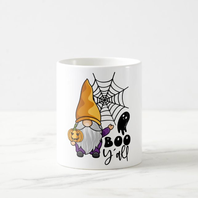 Taza De Café Boo Y'all Halloween Gnome Funny (Centro)