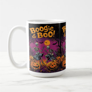 Taza De Café Boogie & Boo! - Esqueletos y calabazas de Hallowee