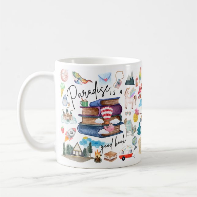 Taza De Café Book Lovers - Paradise is a Good Book (Izquierda)