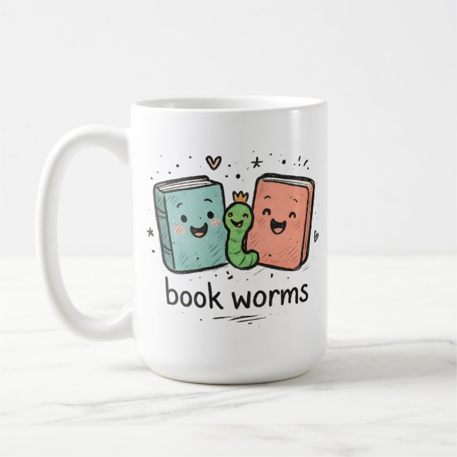 Taza De Café Book Worms (Izquierda)