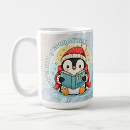 Taza De Café Bookish Penguin Adventure Large Coffee Tea Mug