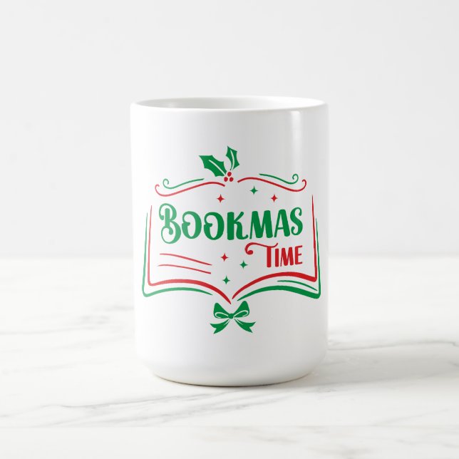 Taza De Café Bookmas Time Reading Book Lover Holiday Print Appa (Centro)