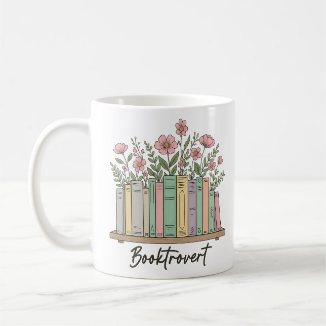 Taza De Café Booktrovert - Cosy Introvert Lading Lover Gift (Izquierda)