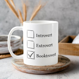 Taza De Café Booktrovert de extrtrovert de intrévert divertido