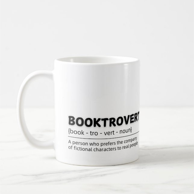 Taza De Café Booktrovert: Ficción sobre la mug de la realidad (Izquierda)