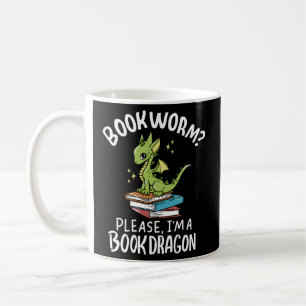 Taza De Café Bookworm Por Favor Soy Un Dragón Del Libro - Libro