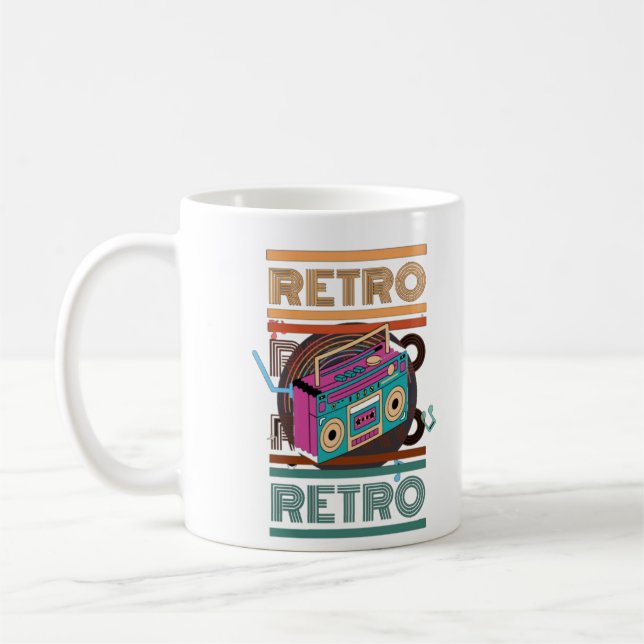 Taza De Café Boombox retro de los años 80 (Izquierda)