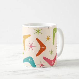 Taza De Café Boomerang de mediados de siglo con estrenos retro