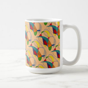 Taza De Café "Boomerangs sobre Naranjas en mosaico" Resumen de