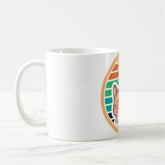 Taza De Café Boop El Hocico Gato Meme Atardecer Retro