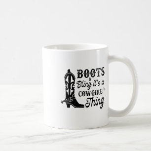 Taza De Café Boots Bling It A Cowgirl Thors Hors