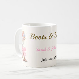 Taza De Café Boots & Bubbly Bridal Shower
