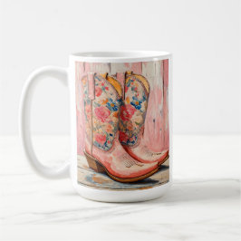Taza De Café Boots de lechuga rosa de época personalizada