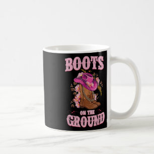 Taza De Café Boots En El Bote De Bote En El Suelo Cowboy Wester