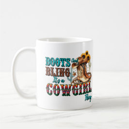 Taza De Café Boots y Bling Personalizados