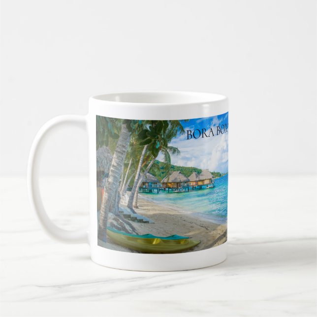 Taza De Café Bora Bora Bungalows de Playa Océano (Izquierda)