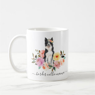 Taza De Café Borde Collie Mom Floral Coffee Mug