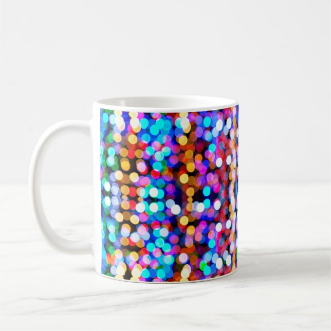 Taza De Café Borde de fondo abstracto de Bokeh (Izquierda)