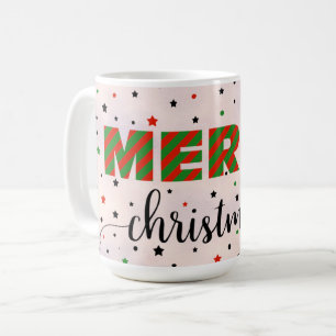 Taza De Café Borde de las Estrellas Verdes Rojas Furiosas de Na