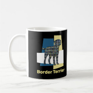 Taza De Café Borde del Perro Terrible Líneas de la Cuadrícula A