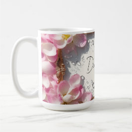 Taza De Café Borde Floral con Nombre Personalizado